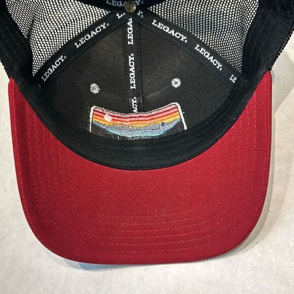 Garner State Park Mesh Snapback Trucker Hat Cap Texas GSP Black Gray Red Patch - Picture 7 of 8